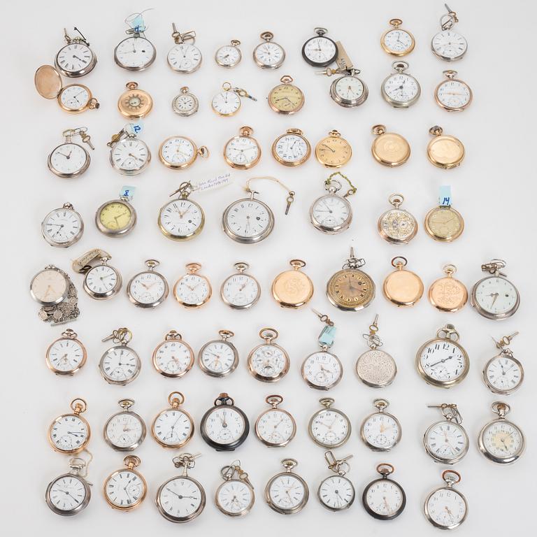 Pocket Watch Collection, 67 pcs, gold/silver, 17th, 18th, and 19th century.