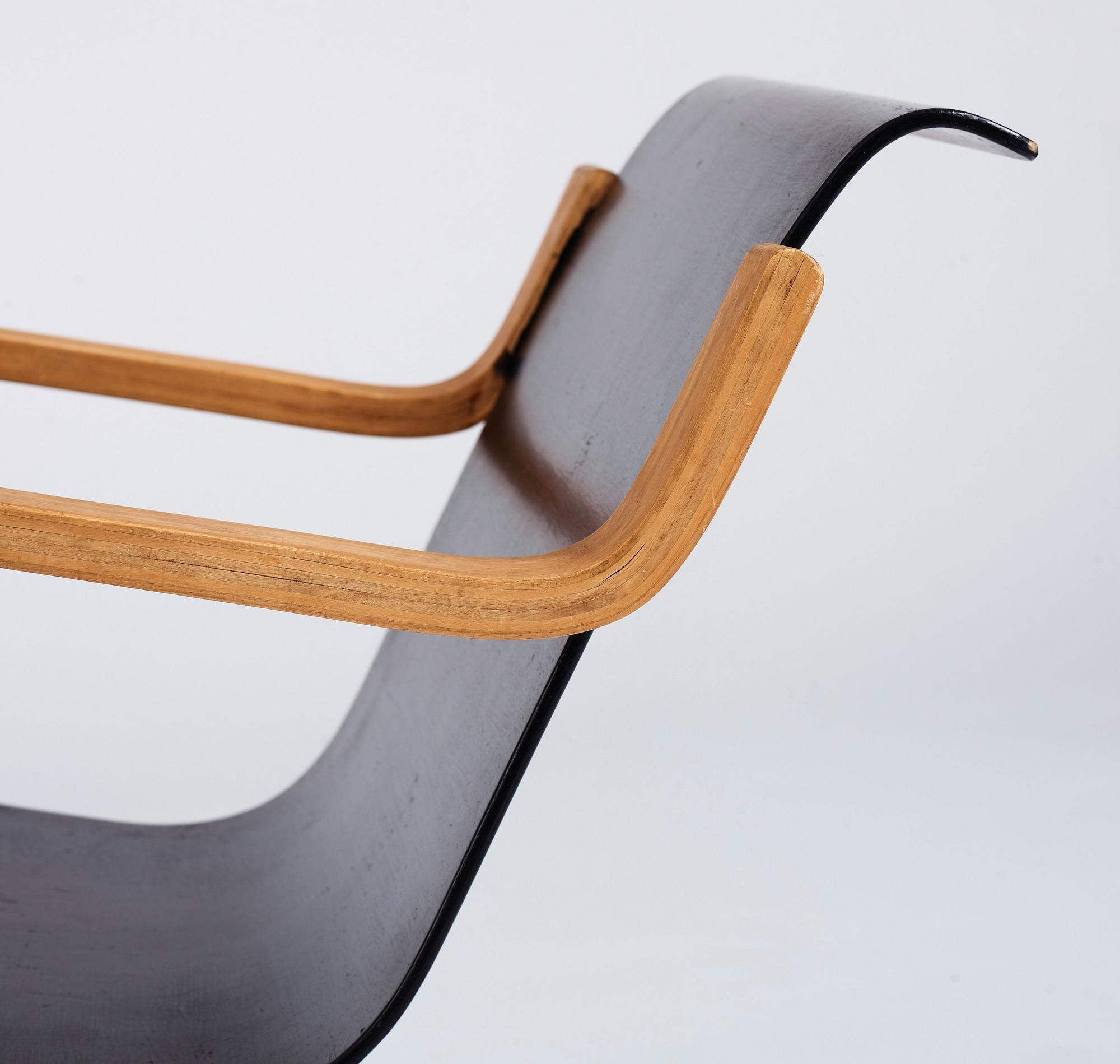Alvar Aalto, a 'model 31' armchair, produced by O.y Huonekalu-ja Rakennustyötehdas, Finland or Aalto Design, Swedish Artek Hedemora.