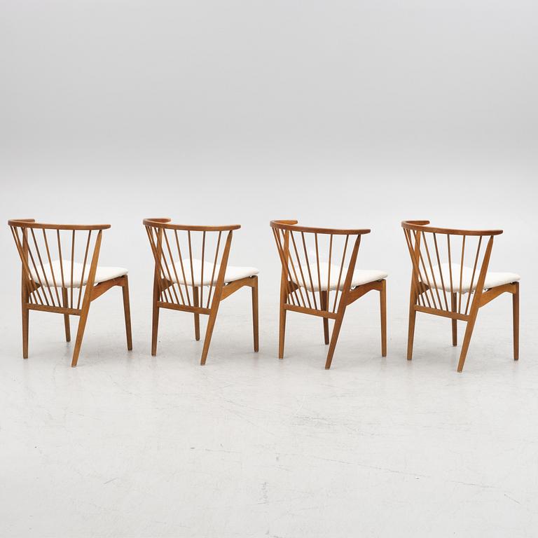 Helge Sibast, karmstolar, 4 st, "No 8", Sibast Furniture, Danmark, 1950/60-tal.