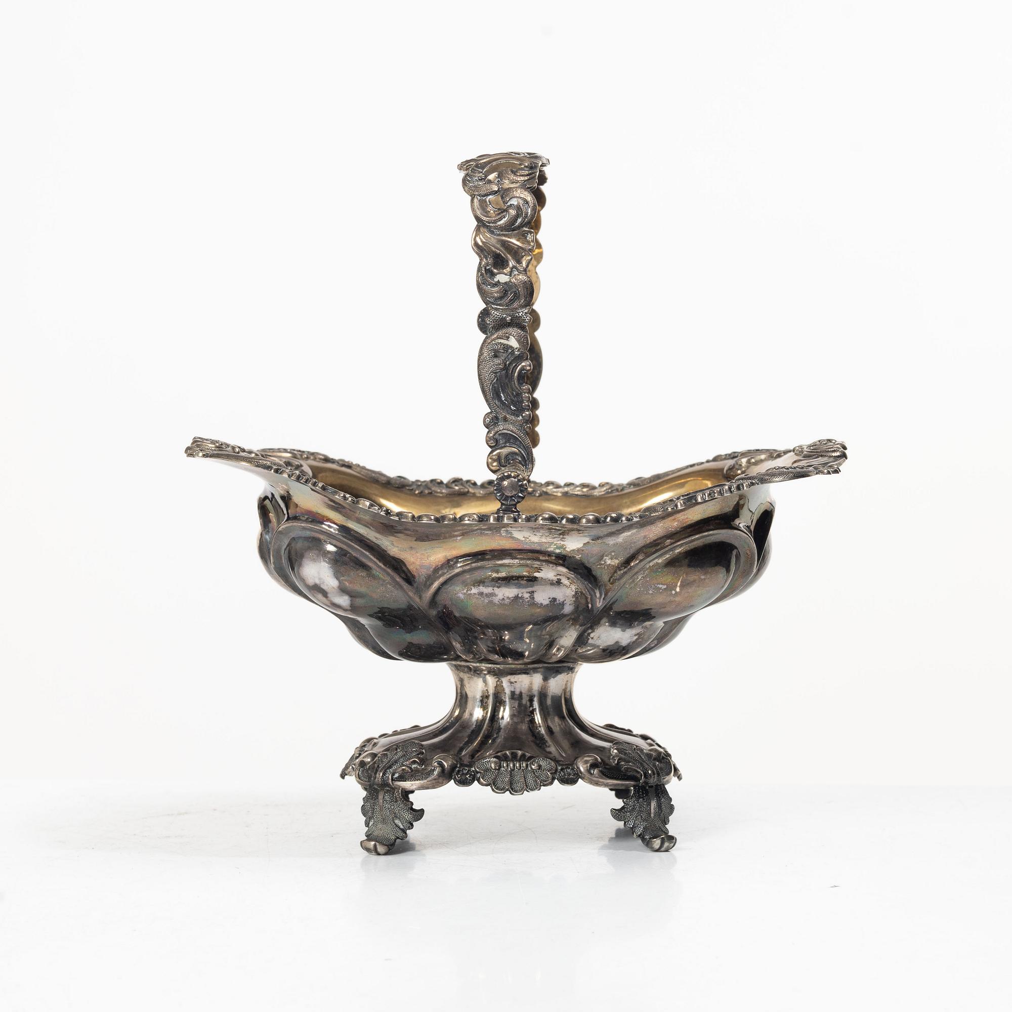 Roland Mellin, sweet dish, silver, Helsinki, Finland, 1842.