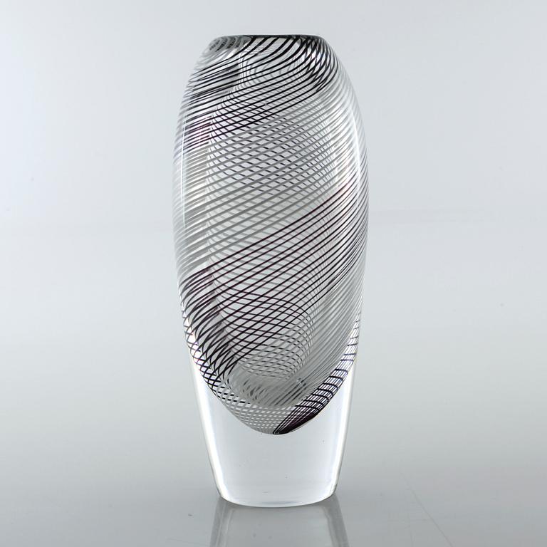 a glas vase, Kosta, from the latter half of the 20th century.