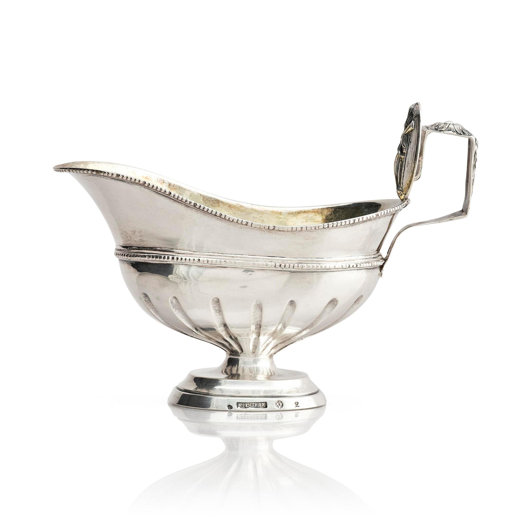Erik Löfgren, gräddkanna, silver, (verksam 1786-1796) Umeå. Gustaviansk.
