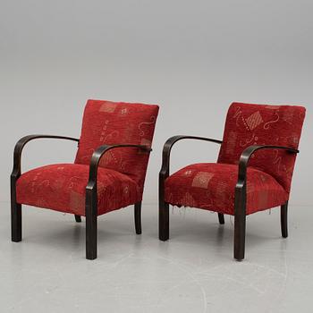 FÅTÖLJER, art deco, 1930-tal.