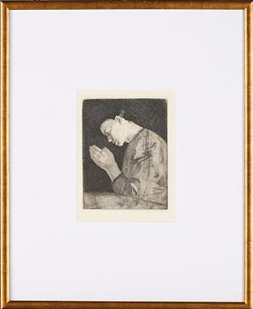 Käthe Kollwitz · KÄTHE KOLLWITZ, etsning, osignerad.