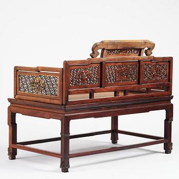 Dagbädd, hardwood. Qingdynastin, 1800-tal.