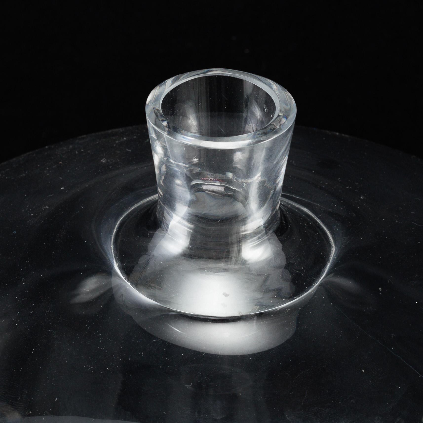 INGEBORG LUNDIN, vas, "Äpplet", Orrefors, signerad och daterad -87.