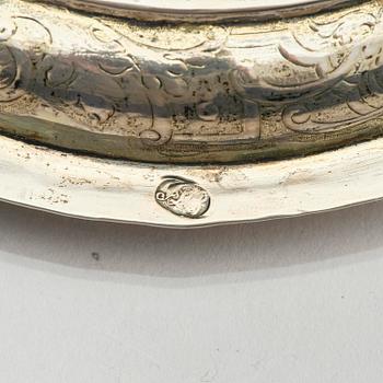 A Swedish late Baroque parcel-gilt silver beaker pl and cover, mark of Anders Limnell, Linköping 1740.