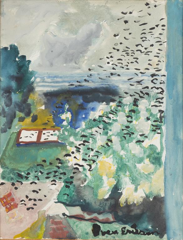 Sven X:et Erixson, watercolour, signed.