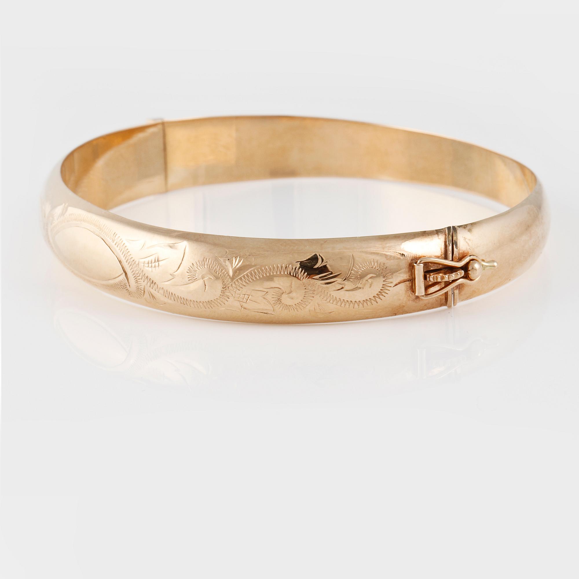 ARMRING, 18K guld, Ceson, Göteborg, 1977. Vikt 14,2 gram.