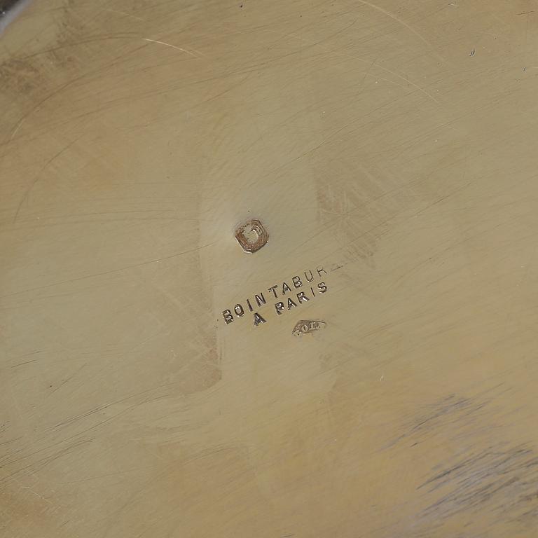 CHOKLADKANNA, förgyllt silver, Bointaburet, Paris, 1880/90-tal. Vikt 357 g.