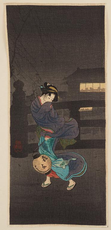 A group of 23 Japanese creped prints, Japan, 20th Century.