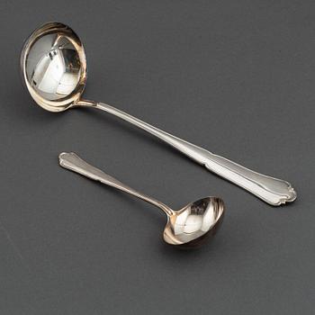 A german silver cutlery service, silver 800, including Bruckmann (68+ 24 pieces).