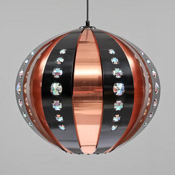 TAKLAMPA, Werner Schou för Coronell Electro A/S, Danmark. 1900-talets andra hälft. Höjd 37 cm.