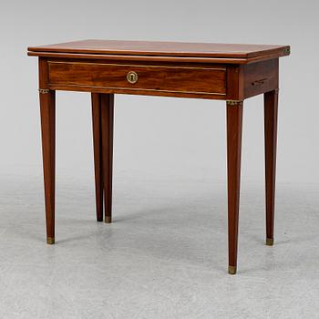 A late Gustavian games table, late 18th ct.