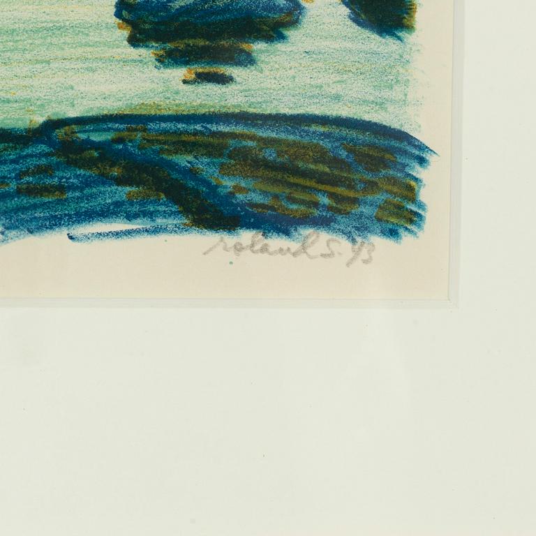 Roland Svensson, 2 färglitografier, signerade, daterade och en numrerad 26/45.