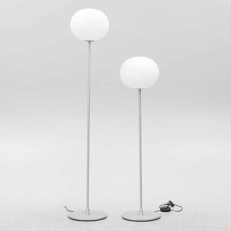 Jasper Morrison, a pair of 'Glo-ball' floor lamps, Flos, Italy.
