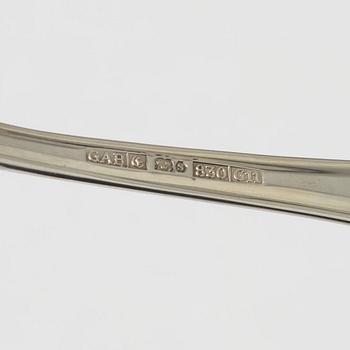Bestickservis, 24 delar, silver, modell "Svensk rund", GAB, Eskilstuna, 2003-2005.