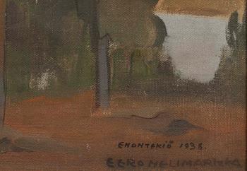 EERO NELIMARKKA, öljy kankaalle, sign. ja päiv. Enontekiö 1938.