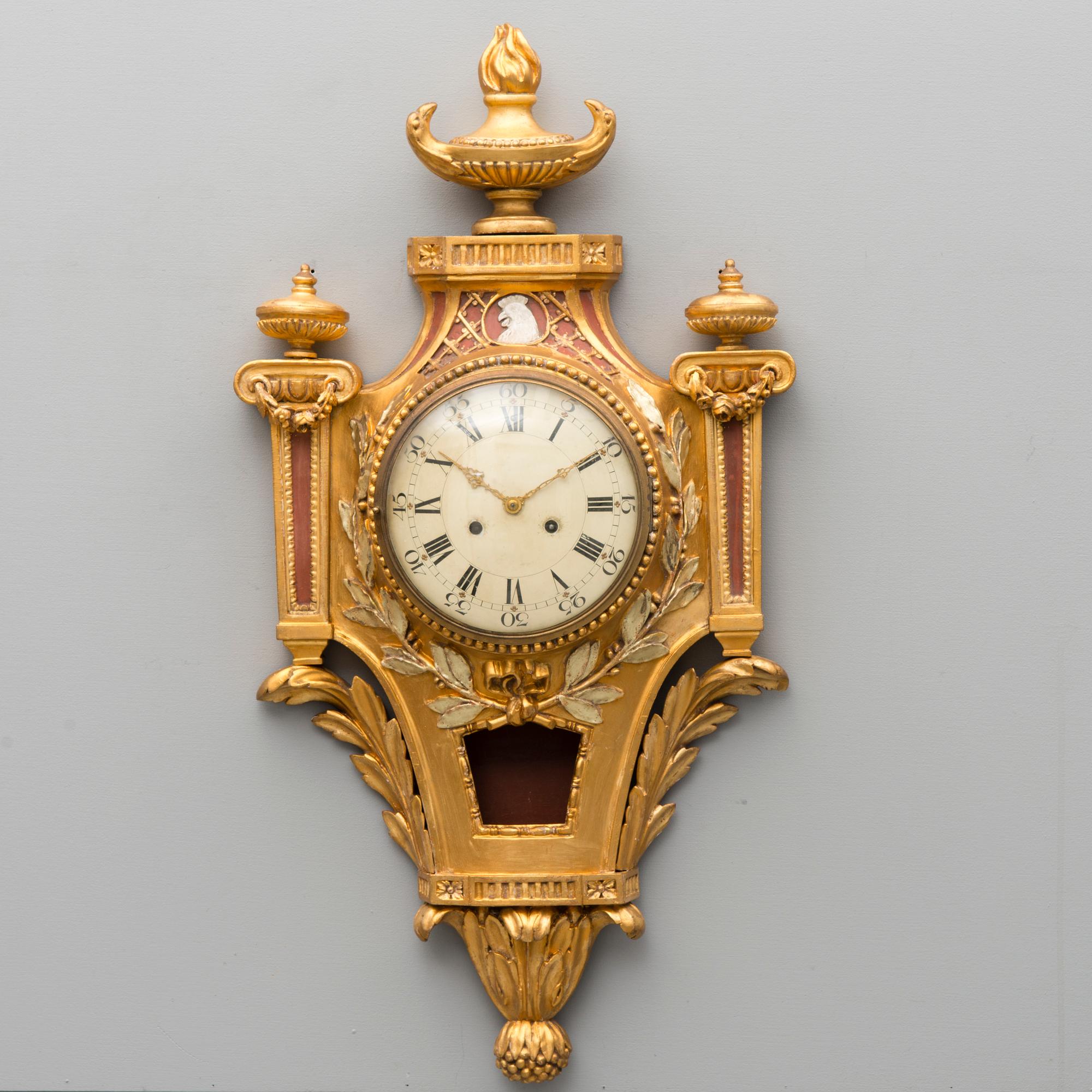 A 19th Century Swedish wall clock.