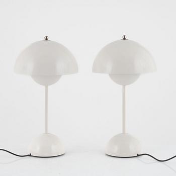 Verner Panton, after, table lamps, a pair of "Flower pot VP9", & Tradition, Denmark.