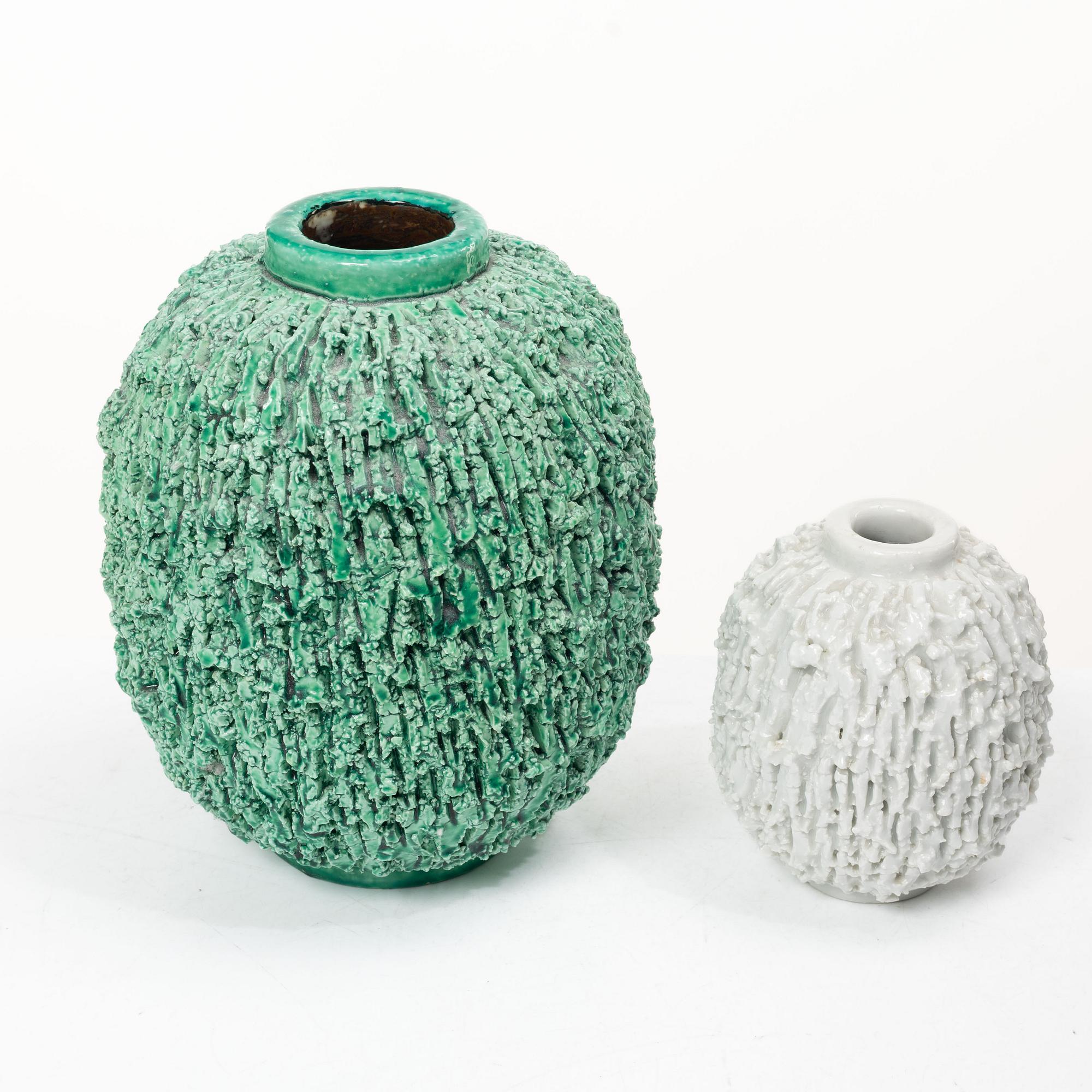 Gunnar Nylund, two vases, Rörstrand.