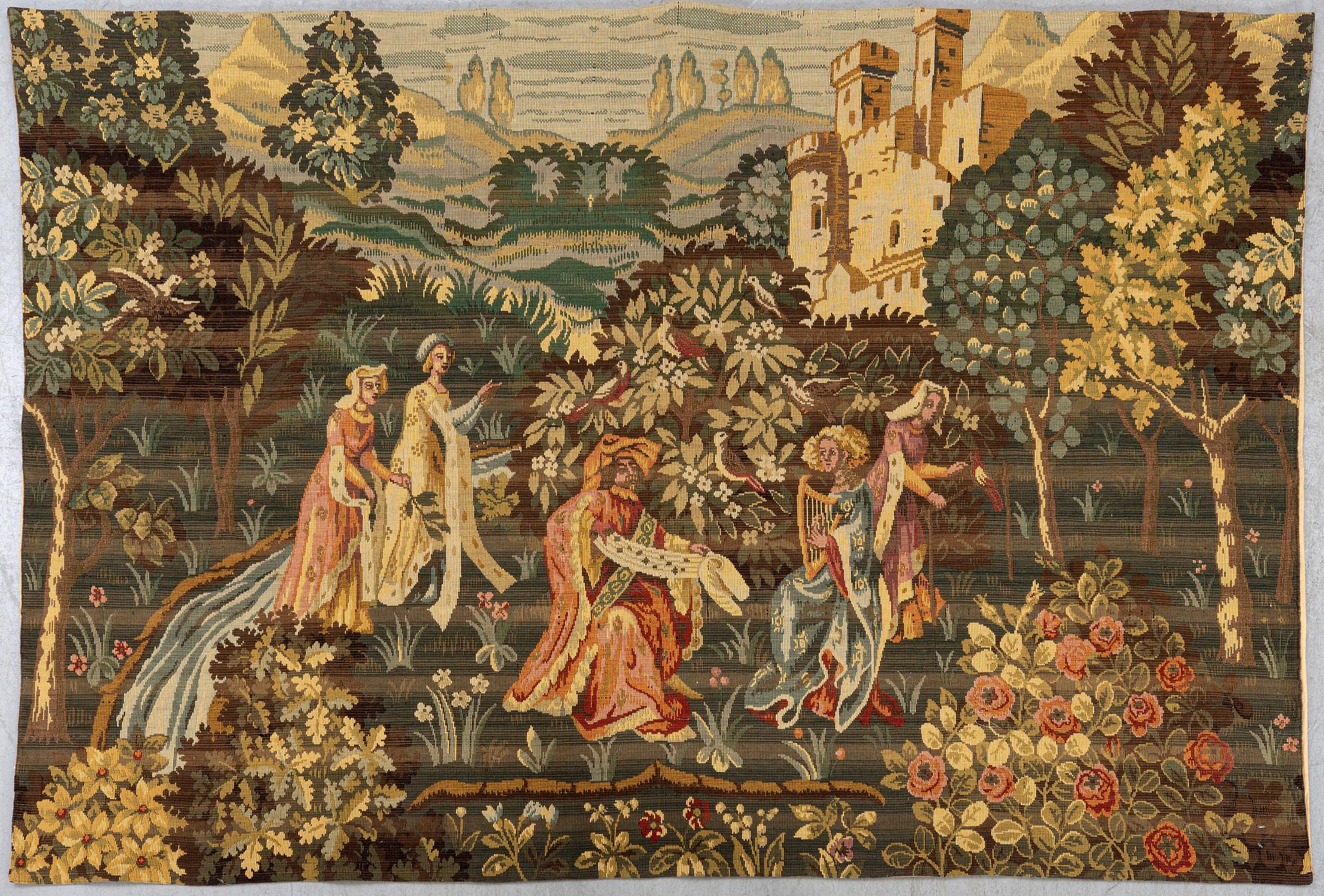 Tapestry Baroque style, first half of the 20th century, machine woven approx
156x216cm.