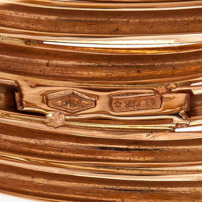 Ring, 18K roséguld med diamanter tot ca 0,12 ct. Antonio Papini,Italien.