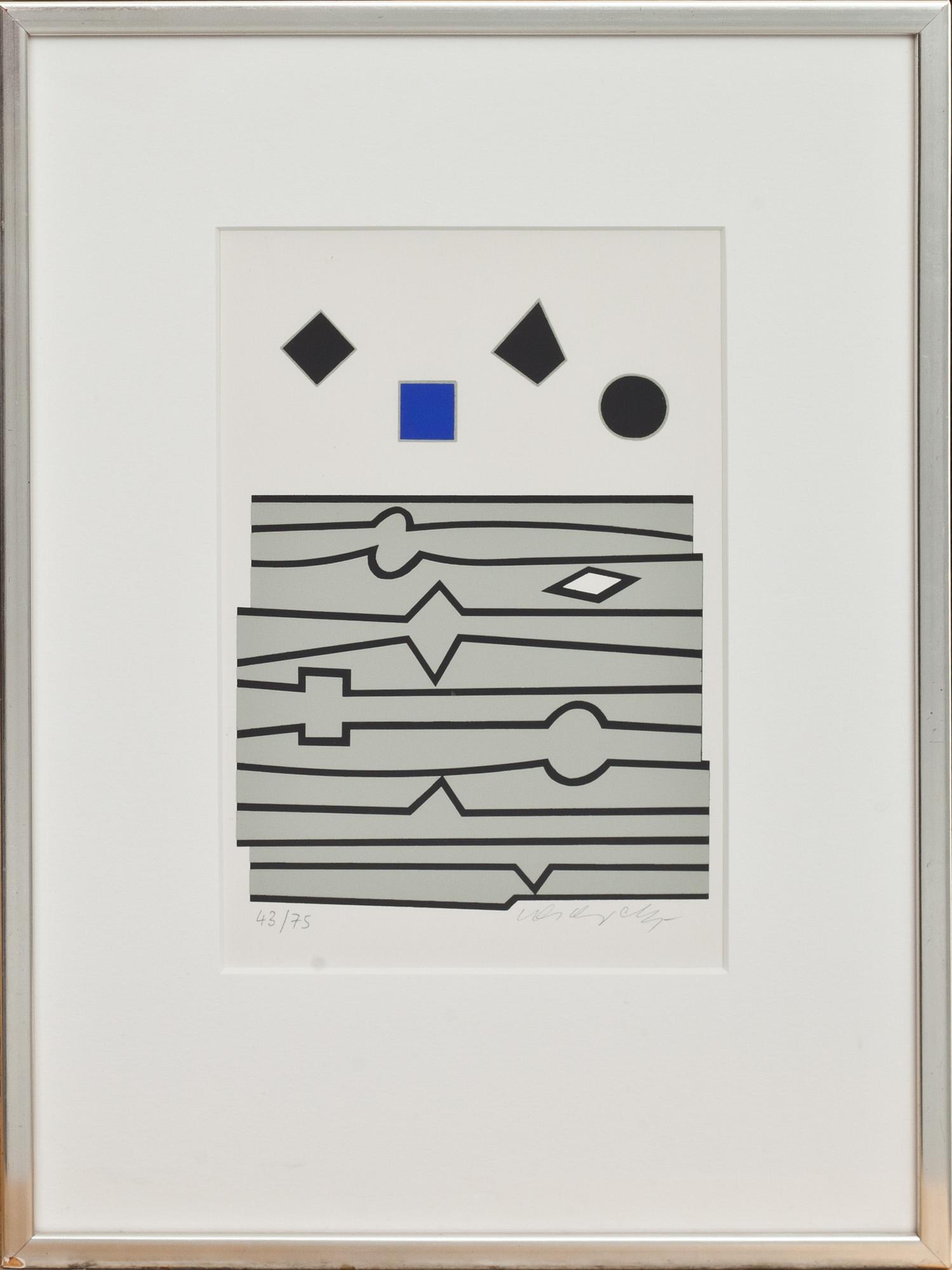 VICTOR VASARELY, färgserigrafi, signerad och numrerad 43/75.