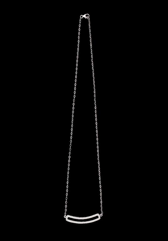 COLLIER, 18K vitguld, diamanter. Vikt ca 4 g.