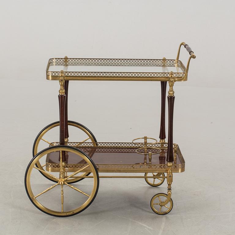 A serving trolley, late 20th century,