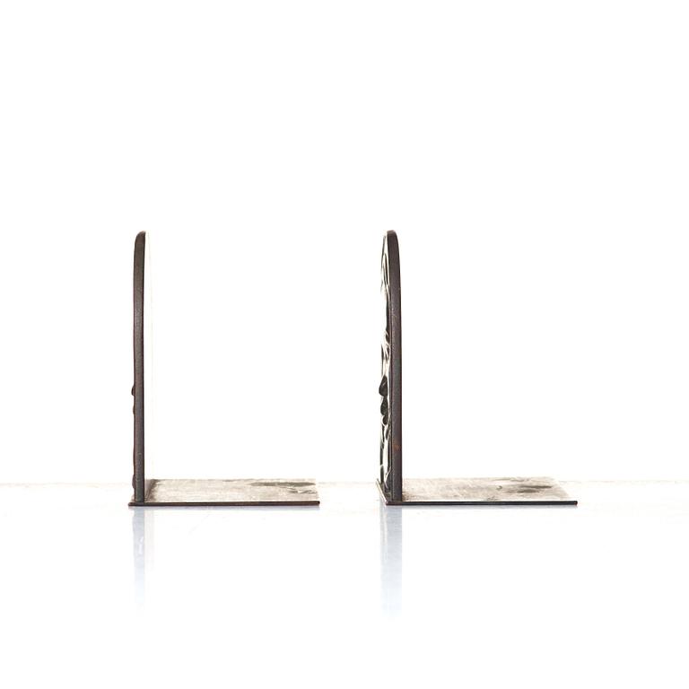 Ystad Bronze (Ystad-Metall), a pair of Swedish Grace bookends, 1920-30's.