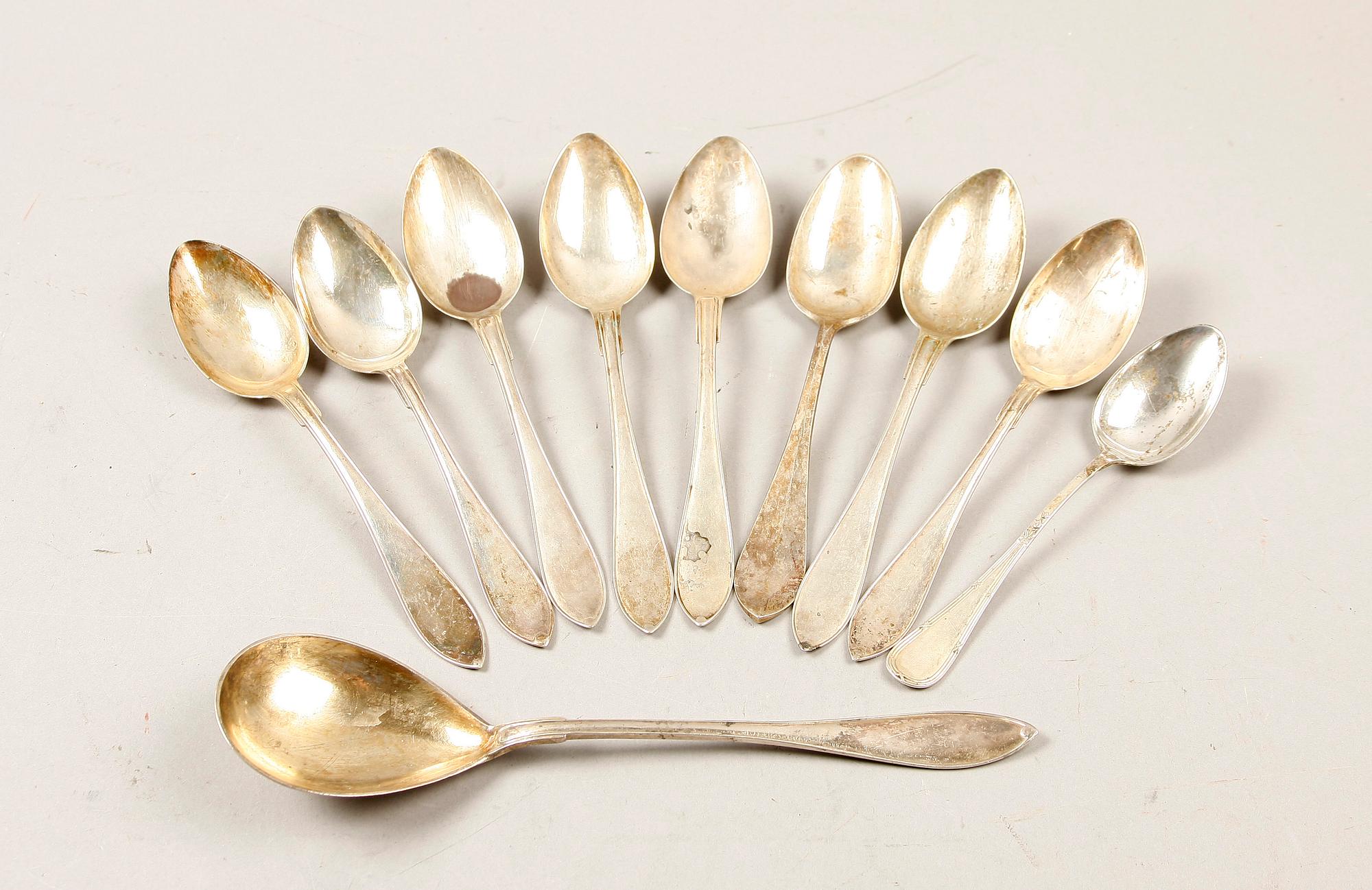 PARTI BESTICK, 38 delar, silver, bla modell "Gammal Svensk Spetsig" och "Rosen".