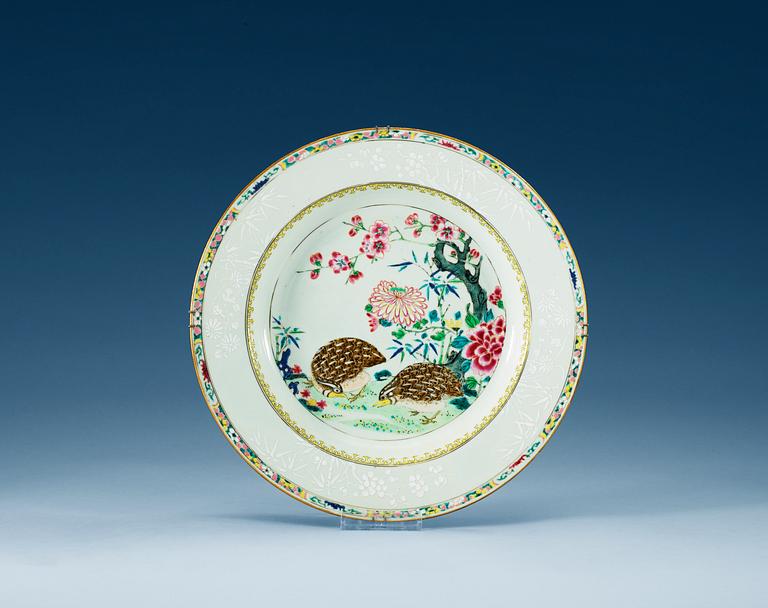 FAT, kompaniporslin. Qing dynastin,  Yongzheng (1723-35).