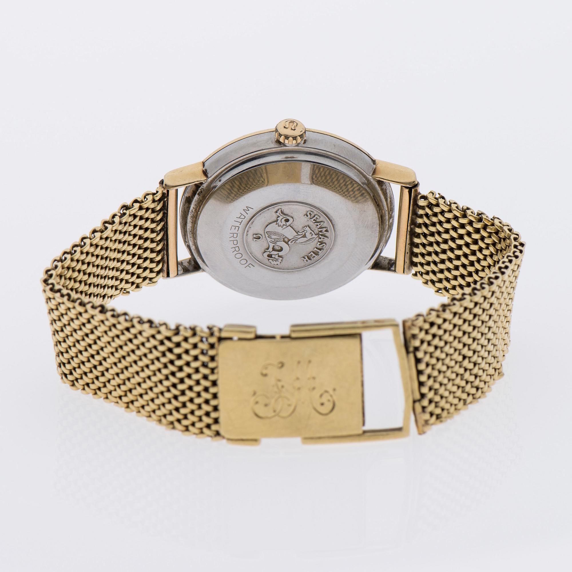 ARMBANDSUR, herr, 18K guld, Omega Seamaster de Ville, Automatic. Vikt tot. 82,2 g.