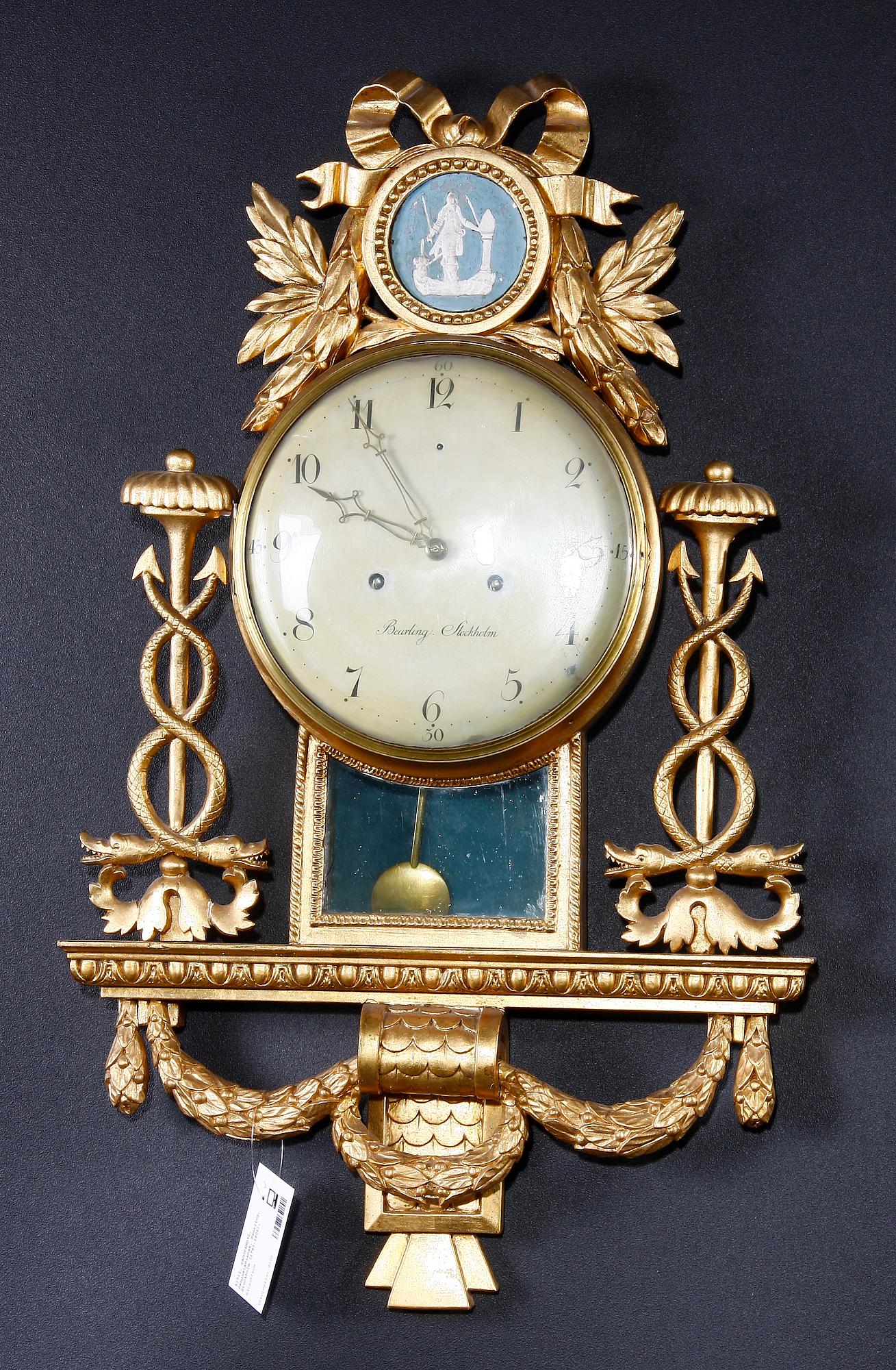 VÄGGPENDYL. Sengustaviansk. Beurling, Stockholm (1783-1806).
