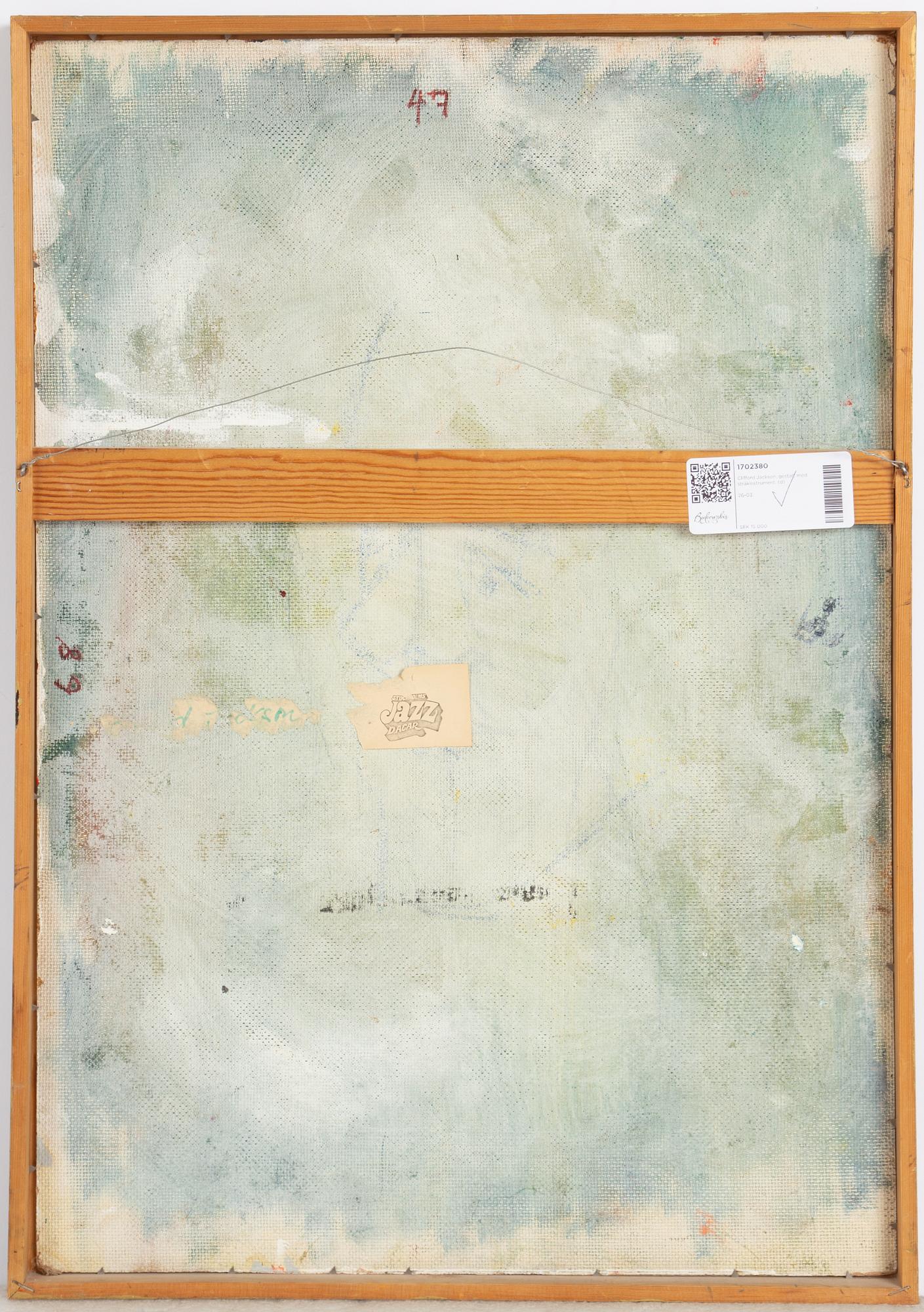 Clifford Jackson, figure with string instrument.