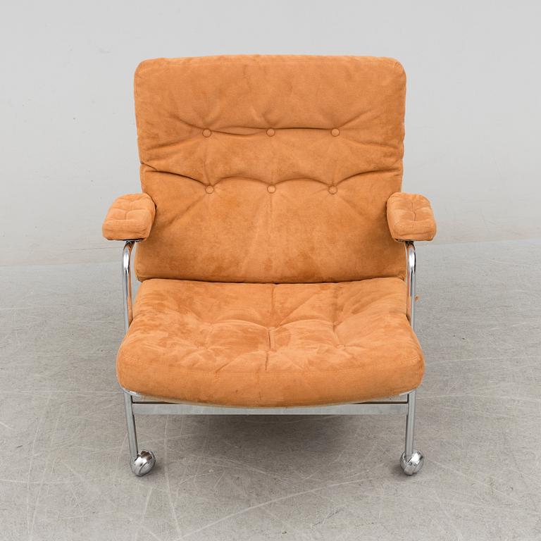 BRUNO MATHSSON, a 'Karin' tubular steel easy chair from Dux.