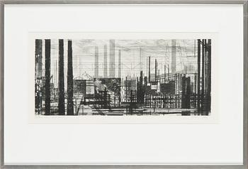 Evald Okas, etsning och akvatint, signerad och daterad 1964.