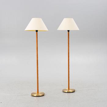 Golvlampor, ett par, Danmark, 19007-talets slut.