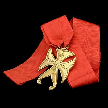 REGALIER samt REGALIEVÄSKA, omkring sekelskiftet 1900.