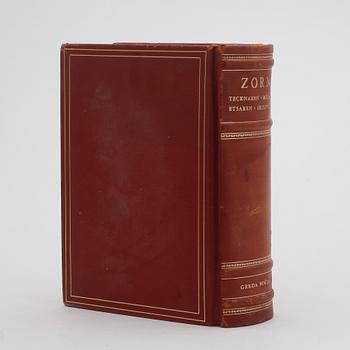 BOK, "Zorn tecknaren, målaren, etsaren, skulptören" av Gerda Boëthius. Stockholm/Nordisk, Rotogravyr, 1949, uppl 1457.