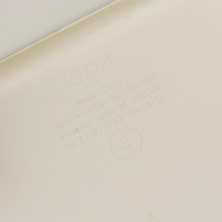 MARIO BELLINI, a set of three plastic coffee tables from C&B, Italy, second half of the 20th century.