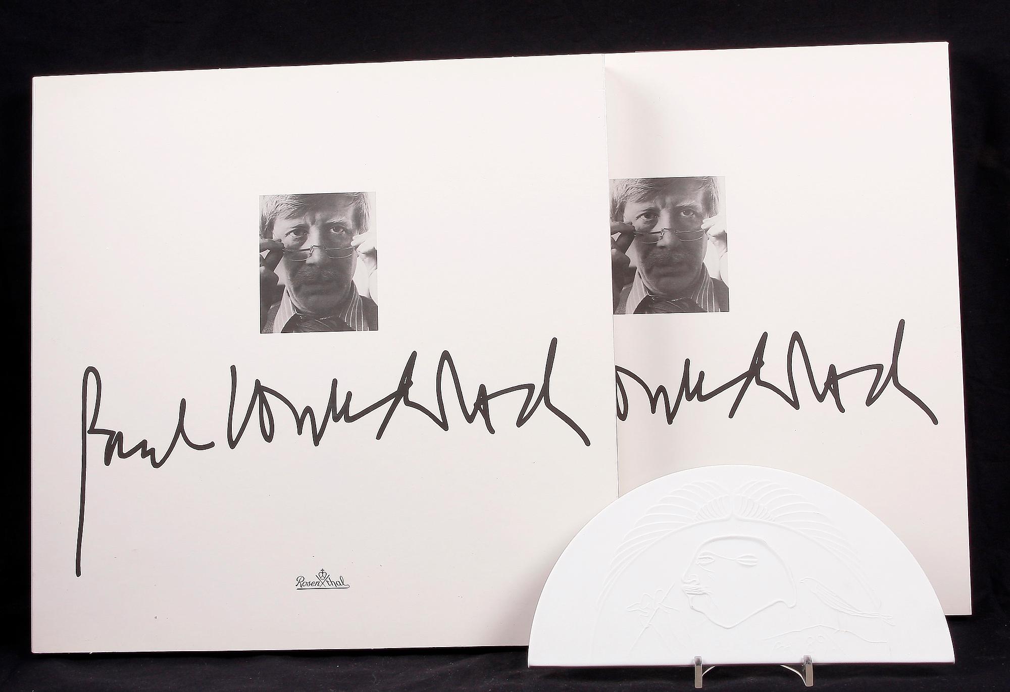 RELIEFER, 3 st, porslin, Paul Wunderlich, Rosenthal.