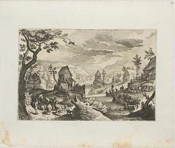 ANTON MIROU, AFTER, 2 pcs, engraving, 17th century.