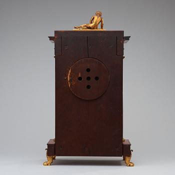 A Danish Empire 19th century mantel clock, marked "F. Jürgensen Kiöbenhavn".