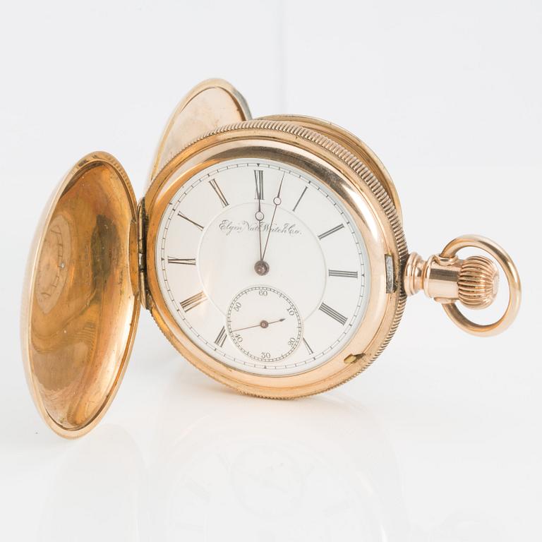 ELGIN NATL. WATCH CO, pocket watch, hunting case, 51 mm,