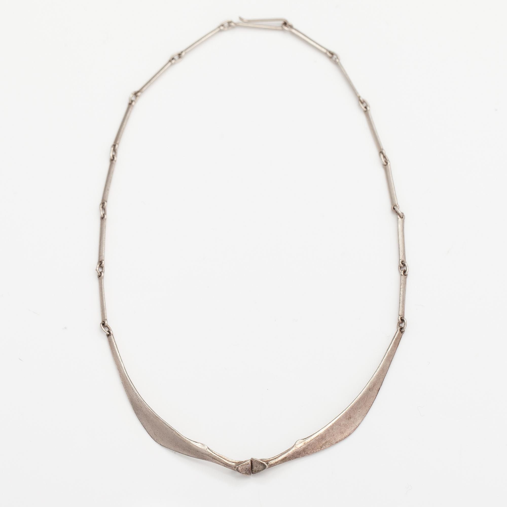 Zoltan Popovits, A stelring silver necklace "Bellatrix". Lapponia 1979.