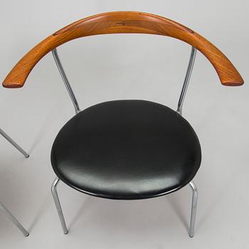 Hans J. Wegner, six mid-20th century 'PP701' armchairs for Johannes  Hansen Denmark.