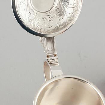 A silver jug and vase by Preben Salomonsen, Denmark from the second half of the 20th century.