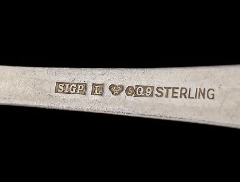 BESTICKDELAR, 20 delar, silver, bla modell "Ultra", Sigurd Persson, NSM, Lindköping, bla 1966. Tot vikt ca 785g.